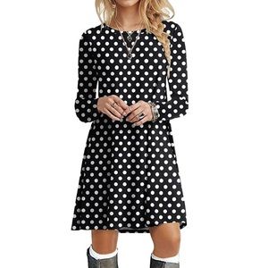 POPYOUNG Boutique polkadot mini skirt dress fit n flare career modest Sz M NWT